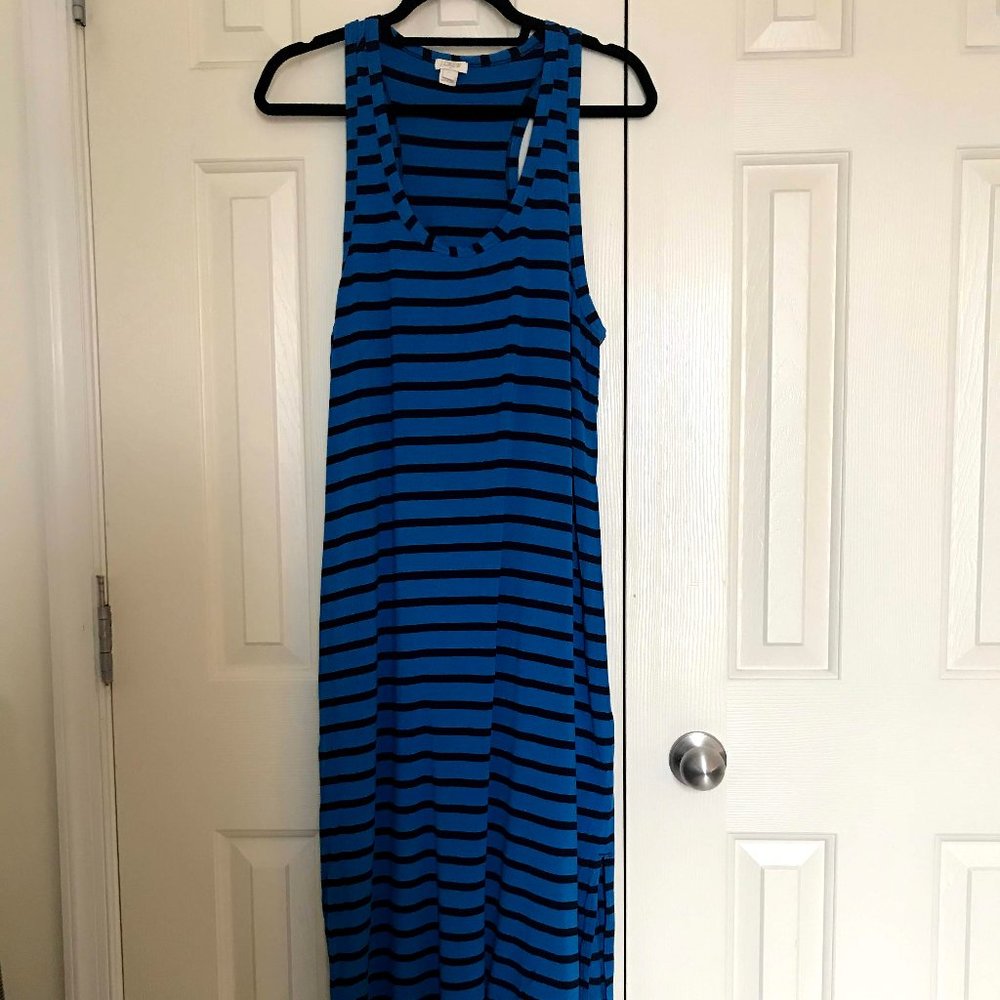 J. Crew Striped Maxi Dress